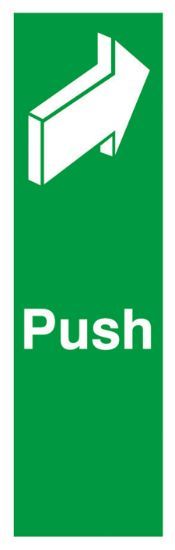 Push Door Sign 150x50 S/A