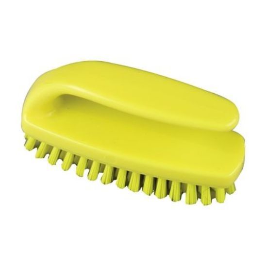 Hygiene Grippy Nail Brush Stiff 110mm Yellow