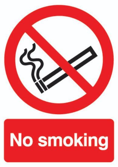 No Smoking 297x210 Rigid