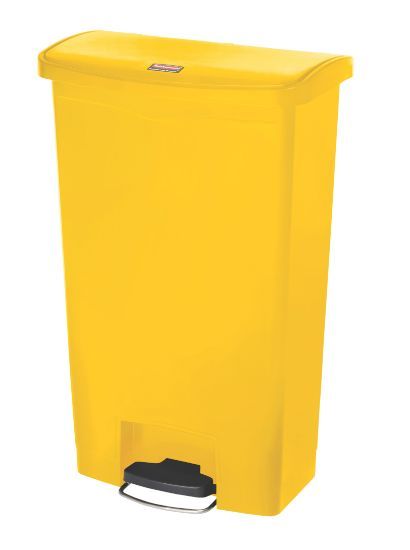 Rubbermaid Slim Step On Resin Front Pedal 68l - Yellow