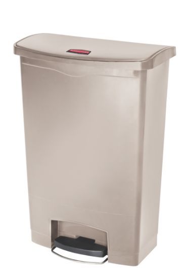 Rubbermaid Slim Step On Resin Front Pedal 90l - Beige