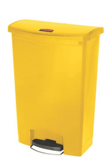 Rubbermaid Slim Step On Resin Front Pedal 90l - Yellow
