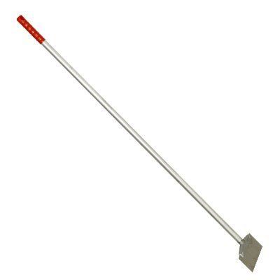HYGIENE LONG HANDLED 1300MM FLOOR SCRAPER WITH STAINLESS STEEL BLADE RED