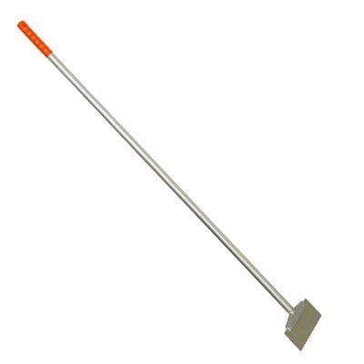 HYGIENE LONG HANDLED 1300MM FLOOR SCRAPER WITH ST STEEL BLADE ORANGE