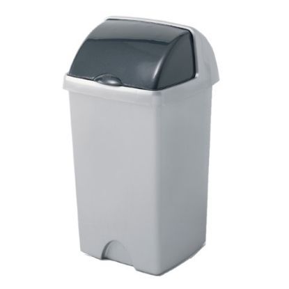 Addis Roll Top Bin 25l Metallic