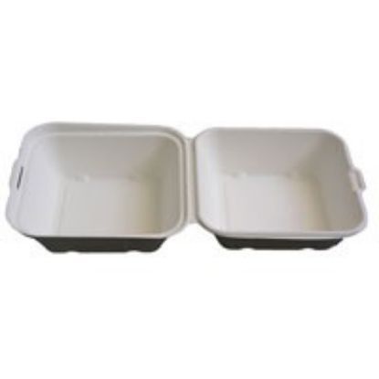 Compostable Nourish Sugar Cane Burger Box 135x135x78mm (Pack Of 50)