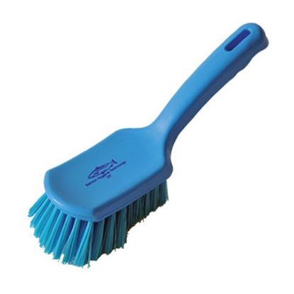 Short Handled Stiff Churn Brush Medium Blue