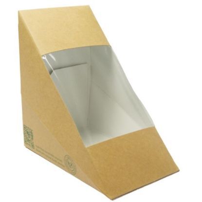 Vegware Deep Fill 75mm Kraft Sandwich Wedge (Case Of 500)