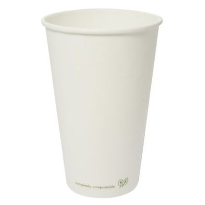 Vegware Single Wall Hot Cup 16oz White 89 Series (Pack Of 50)