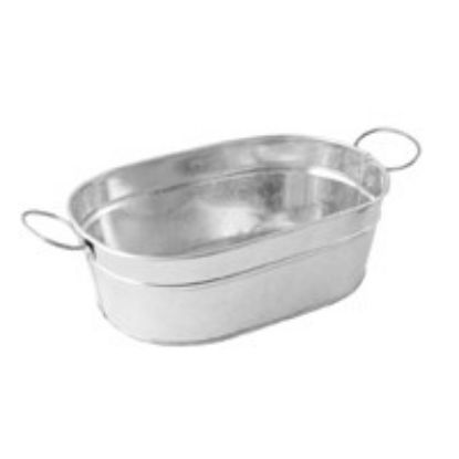 Rectangular Tub Galvanised Steel 15x23x7cm *s