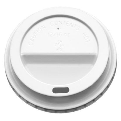 CPLA Go-Pak Hot Cup Lid 12/16oz White (Pack Of 100)
