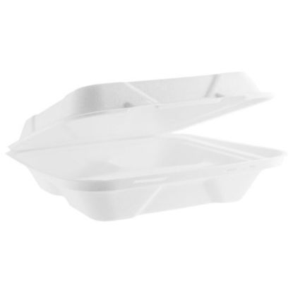 Rectangular Bagasse Lunchbox 9x6" 3 Compartment (Pack Of 50)