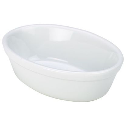 Genware Oval Pie Dish White 14cm 8.5oz