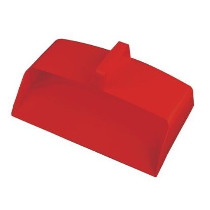 Wide Enclosed Plastic Dustpan 12" Red