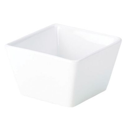 Porcelain Square Bowl 7oz 8.5 X 5.5cm White (6)