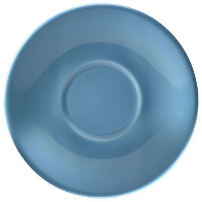 Genware Coffee Cup Saucer Blue 16cm/6.25" (6)