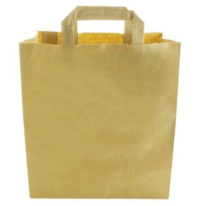 Paper Carrier Bag Recycled Brown Large 12x10" (Case of 250)