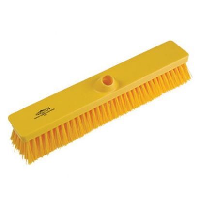 Jangro Hygiene Platform Broom Head Stiff 457mm Yellow