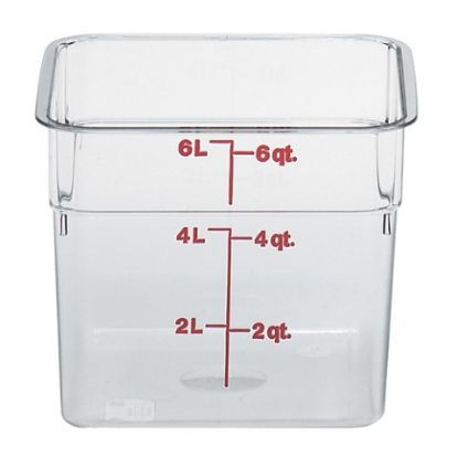 Cambro Camsquares 6qt 5.7ltr Polycarb Food Storage Container 215x215x185 *p