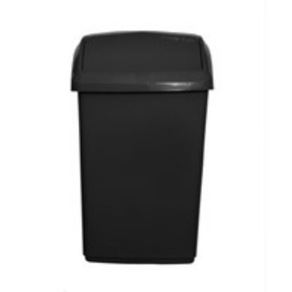 Whitefurze Swing Top Bin 50ltr 38x67x34cm Black