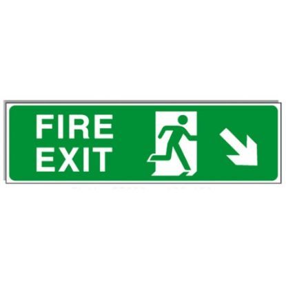 Jangro Fire Exit Man Running Right Arrow Down Rigid