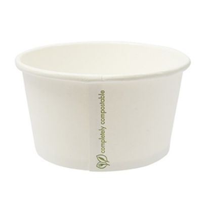 Compostable Kraft White Soup Container 12oz  (Pack Of 25)