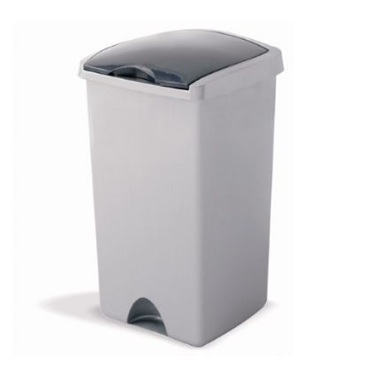 Addis Lift Top Bin 50l Metallic