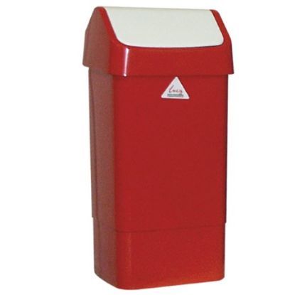 Swing Top Bin 50l Red