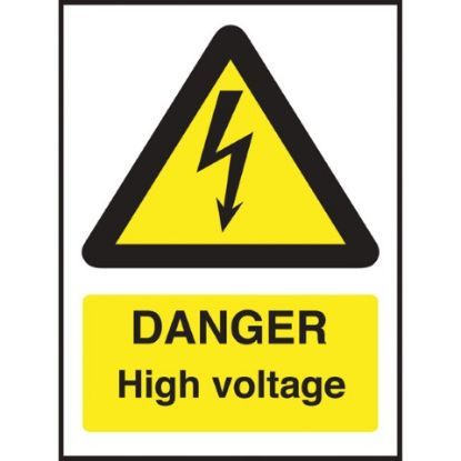 Danger High Voltage Rigid 200x150mm *p