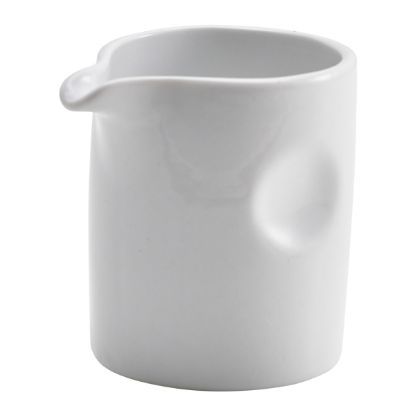 Genware Porcelain White Pinched Solid Milk Jug 8.5cl 3oz (12)