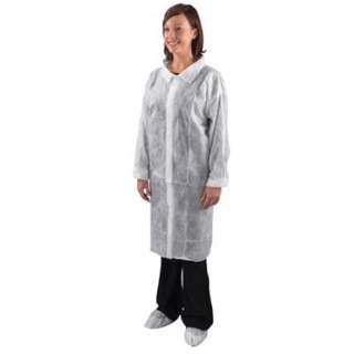 Visitors Coat Non Woven Velcro Large (Pack Of 5)