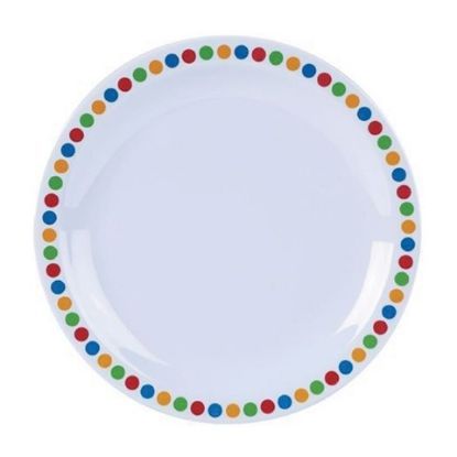 Childrens Melamine Plate 16cm Coloured Circles