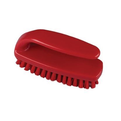 Hygiene Grippy Nail Brush Stiff 110mm Red