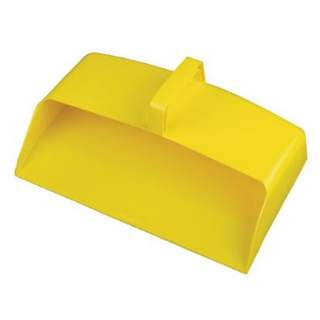 Wide Enclosed Plastic Dustpan 12" Yellow