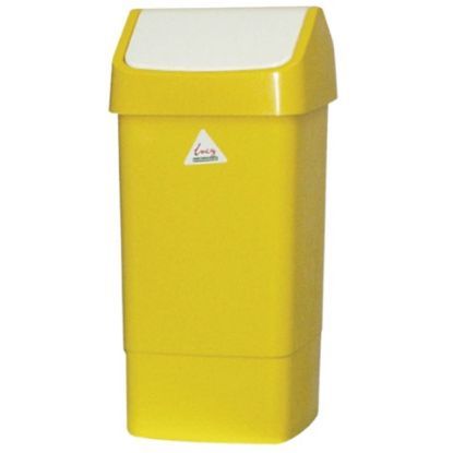 Swing Top Bin 50l Yellow