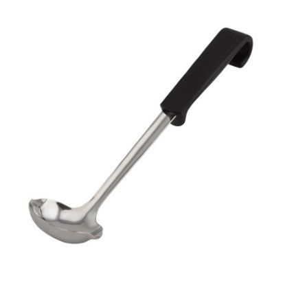 Genware Plastic Handle Sauce Ladle Black 28cm
