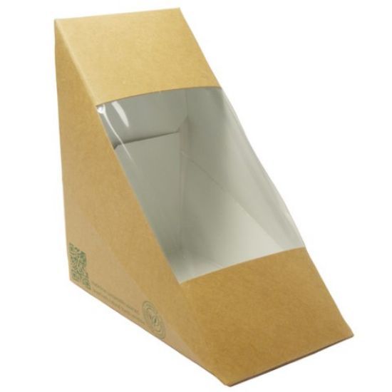 Vegware Standard Fill 65mm Kraft Sandwich Wedge (Case Of 500)