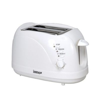 2 Slot Plastic Toaster White