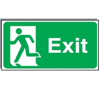 Exit Man Running Left 150x300mm *p