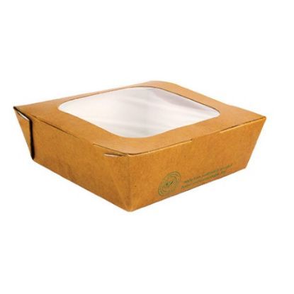 Vegware 22oz 650ml Medium Window Salad Box (Case of 300)