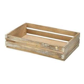 Wooden Crate Dark Rustic 35x23x8cm