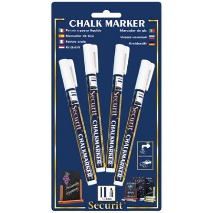 White Chalk Markers Small (Pk4)