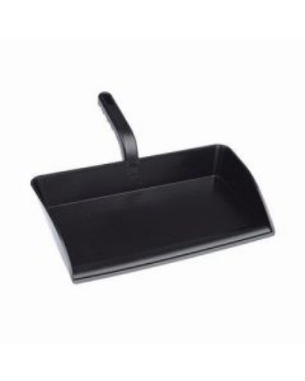 Open Plastic Dustpan 300mm Black