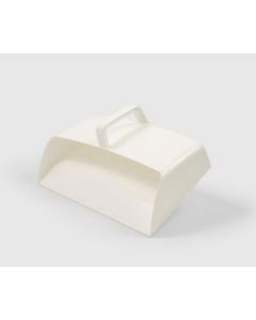 Wide Enclosed Plastic Dustpan 12" White