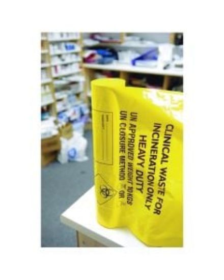 Clinical Yellow Sacks Heavy Duty 15" X 28" X 39" 90l (Case Of 100)