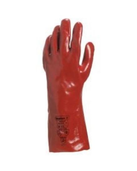 Pvc Gauntlet Glove 35cm/13.8" Red Size 10.5/XL
