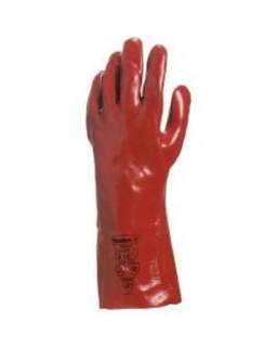Pvc Gauntlet Glove 35cm/13.8" Red Size 10.5/XL
