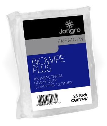 Jangro Premium Biowipe Plus 50x36cm White (Pack Of 25)