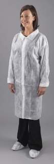 Visitors Coat Non Woven Velcro Medium (Pack Of 5)