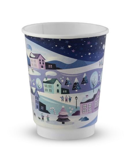 Vegware Double Wall Winter Hot Cup 12oz 89 Series (Pack Of 25)